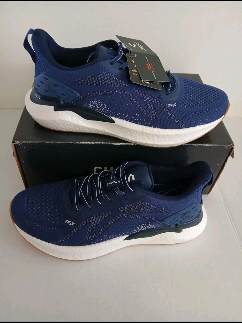 Charly Men's Electrico Running Shoe Navy Color New Sizes 9.5 /12 $45